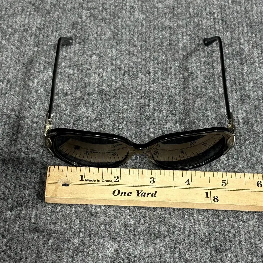 Rocco Original Sunglasses Womens Black Oval Gray Lens CR 39 UVB UVA Tinted